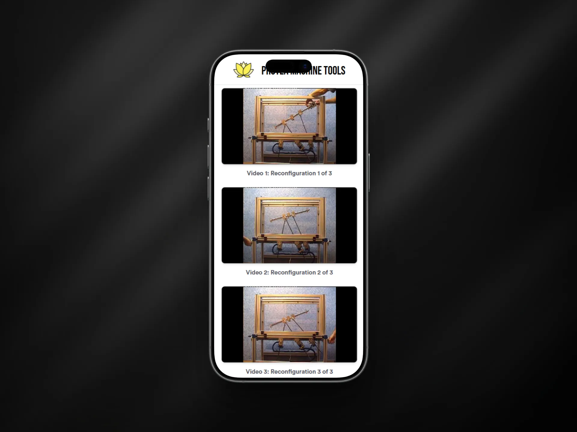 Protea Machine Tools — Our Story page detailing the research journey